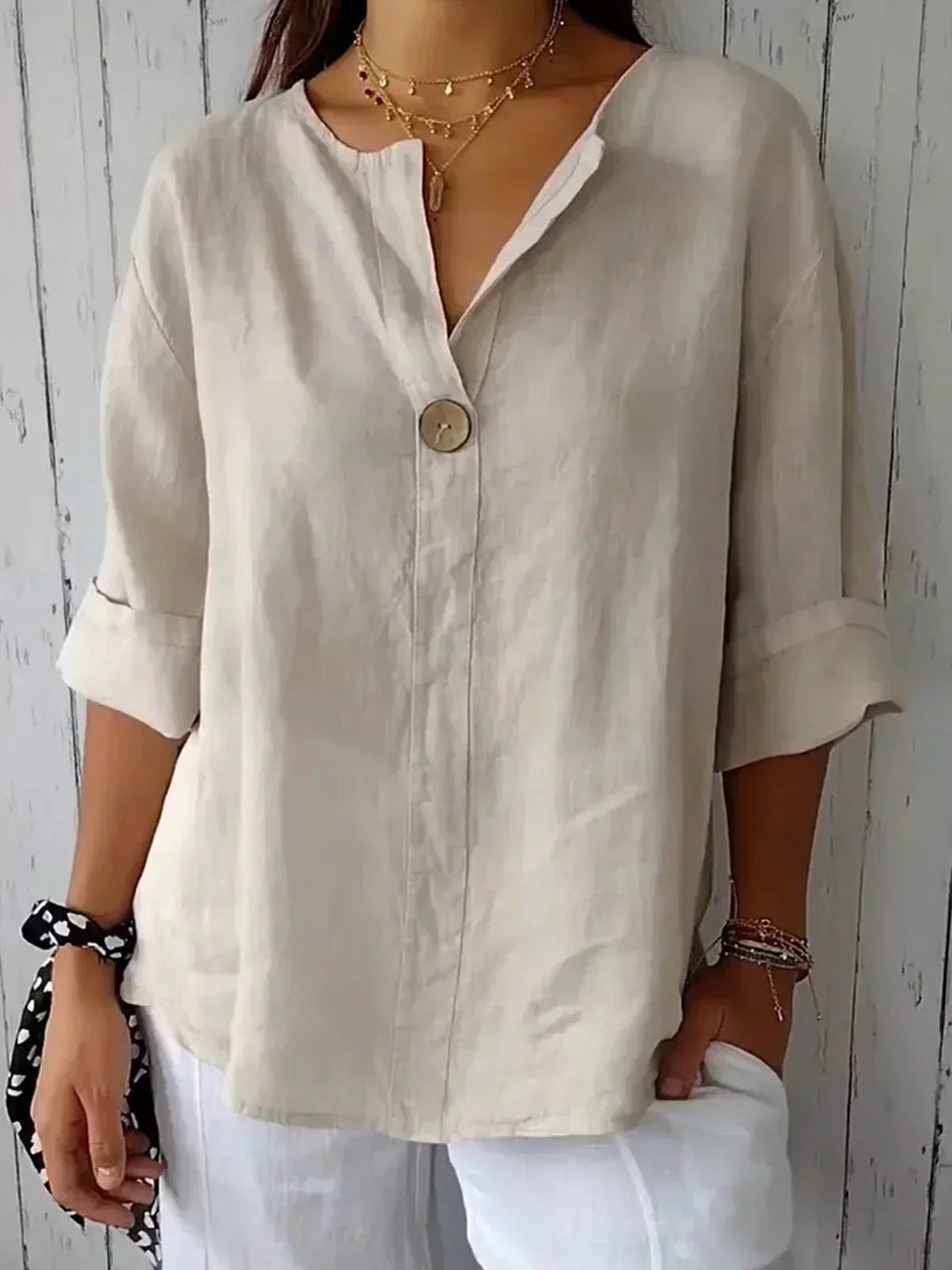 Lilliana | Casual V-Neck Blouse