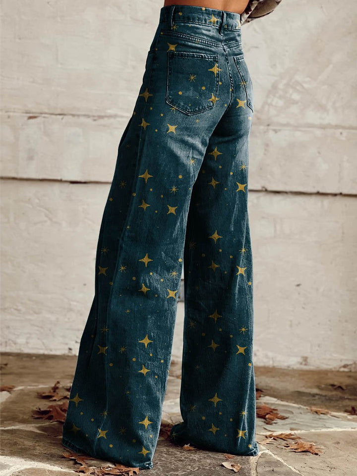 Nova Vintage Flared Pants – Cosmic Elegance, Celestial Beauty!