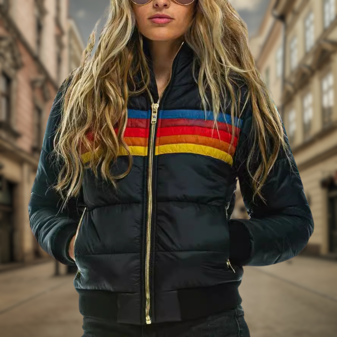 Veste rétro colorblock NovaStride™ – Audacieuse, confortable et intemporelle !