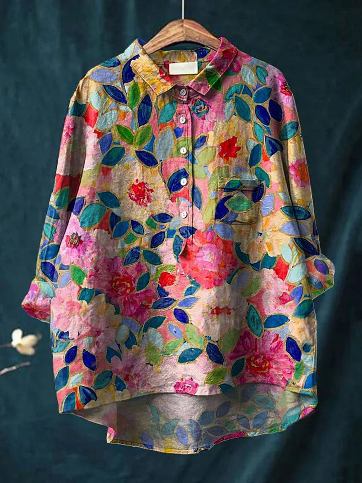 Quinn - Vintage Art Print Blouse