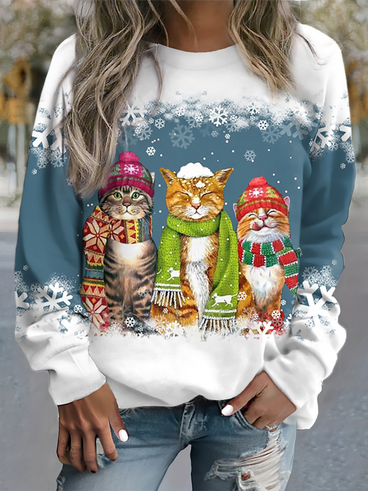 Wren™ | Festive Cat Winter Sweater