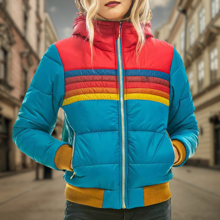 Veste rétro colorblock NovaStride™ – Audacieuse, confortable et intemporelle !