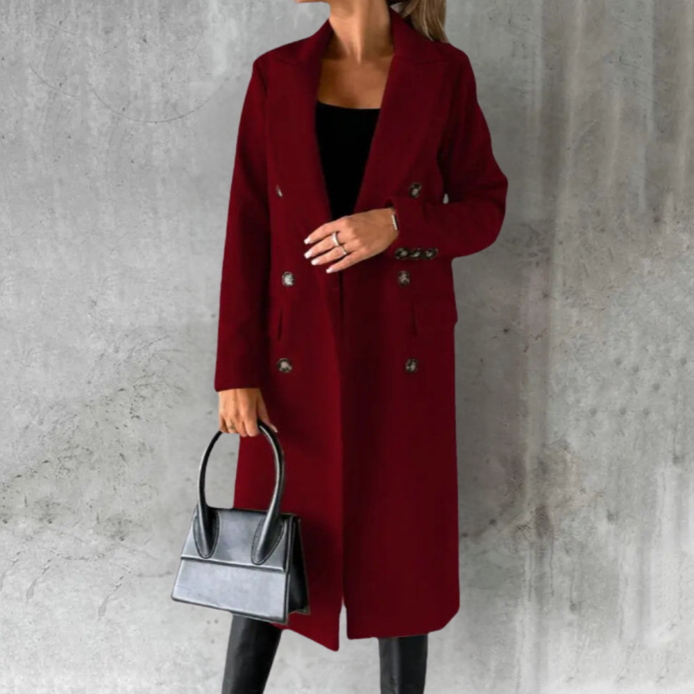 Trench-coat élégant en laine Judith™