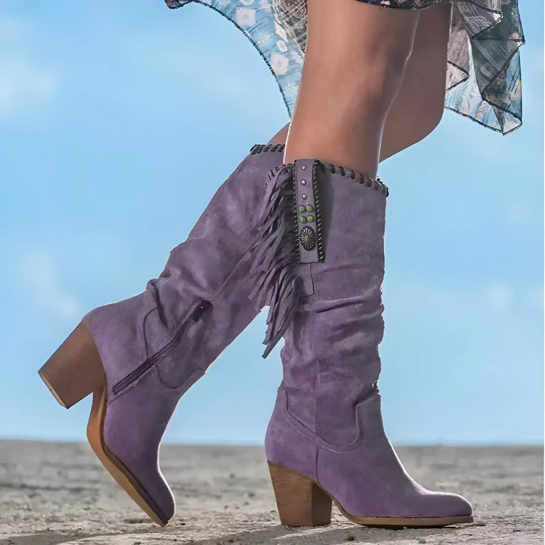 Mara™ - Bottes de cowboy en cuir véritable