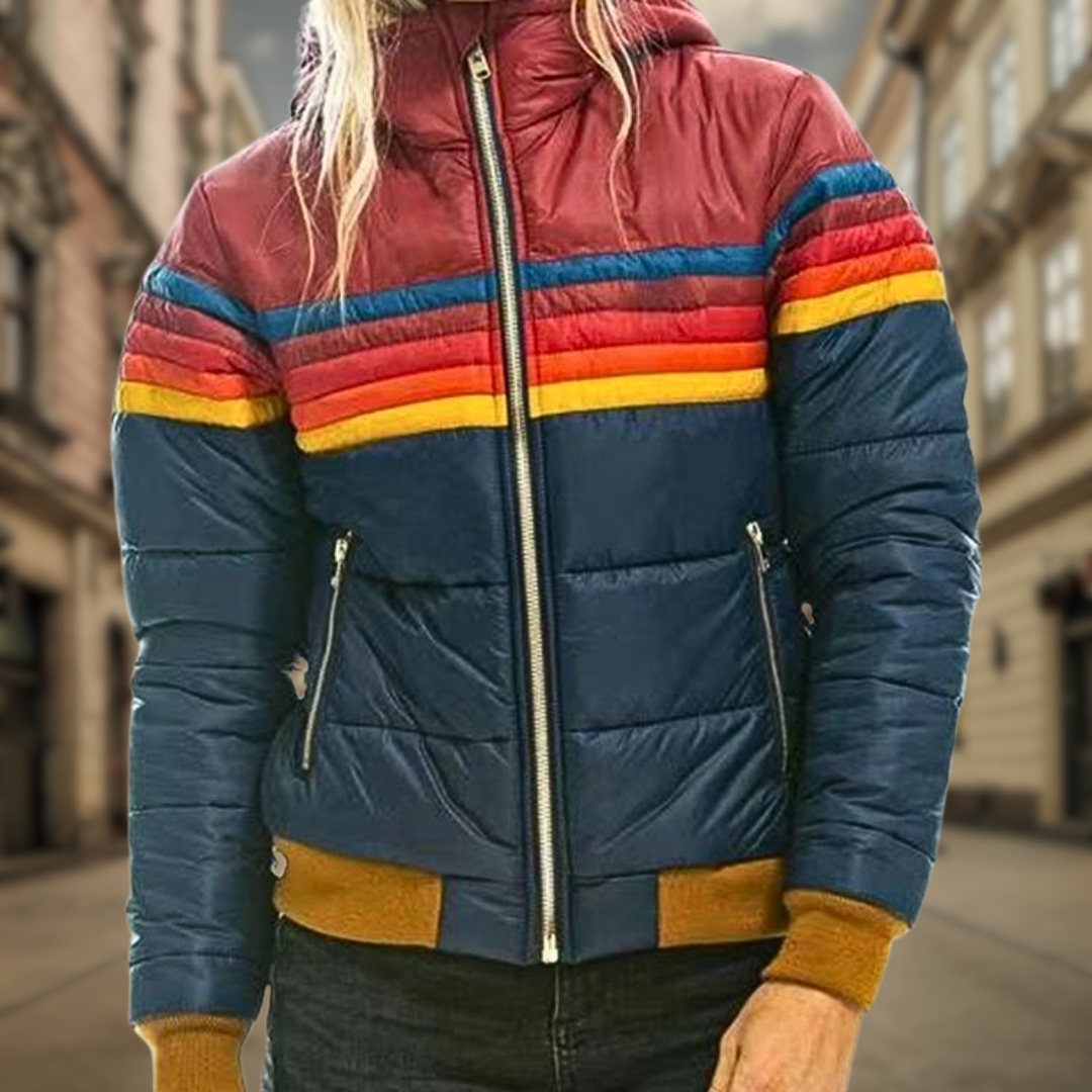 Veste rétro colorblock NovaStride™ – Audacieuse, confortable et intemporelle !