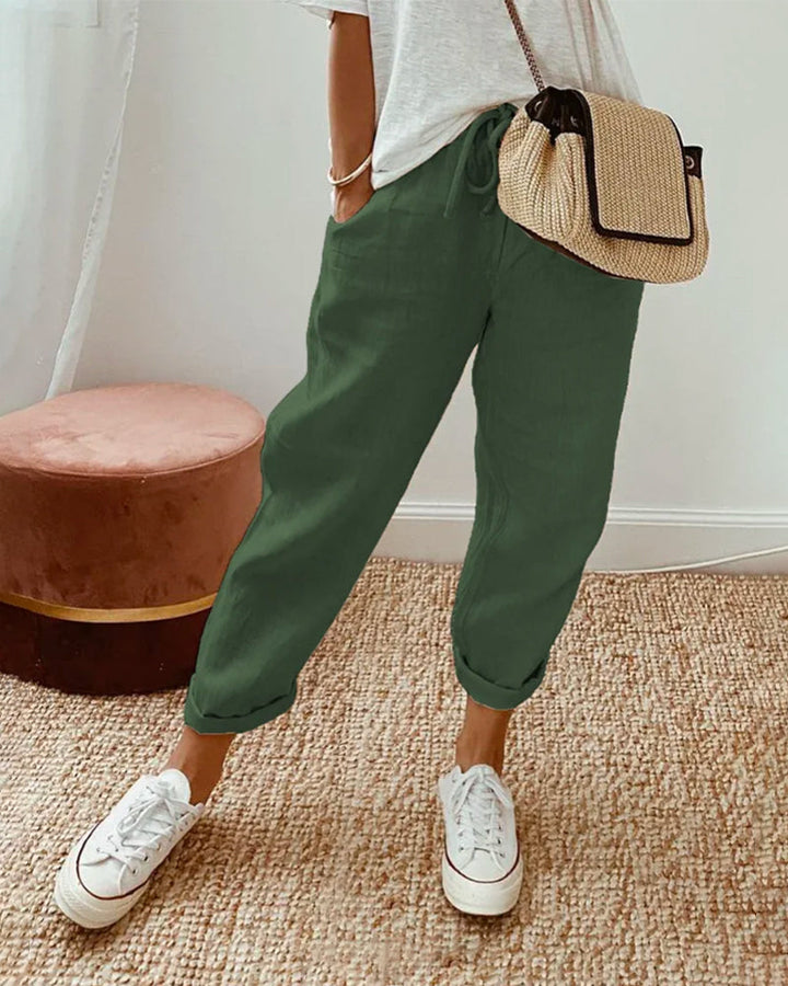 Pansy-Casual & Elegant Linen Sweatpants