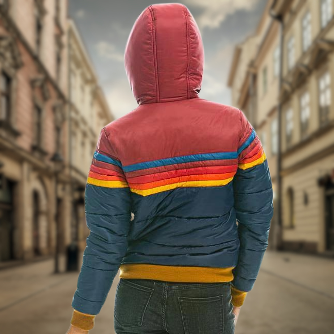 NovaStride™ Retro Colorblock Jacket – Bold, Cozy & Timeless!