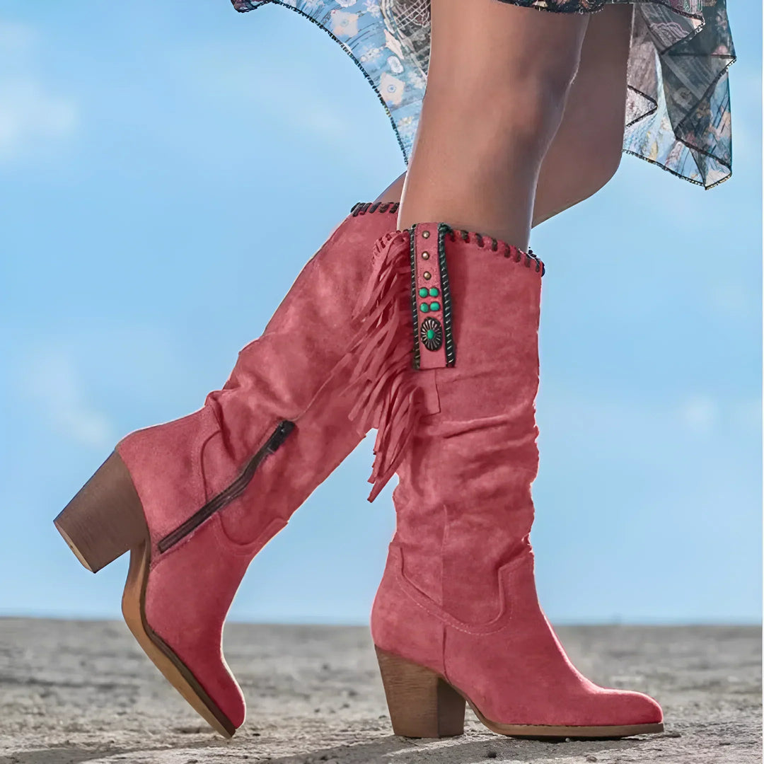 Mara™ - Bottes de cowboy en cuir véritable