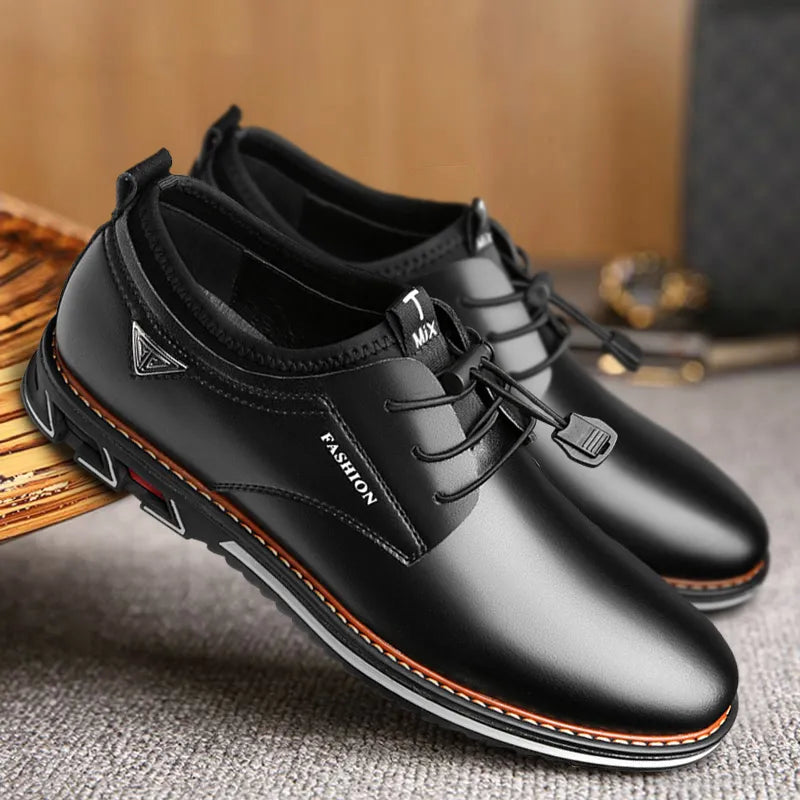 Antoine - Chaussures élégantes en cuir à lacets pour homme