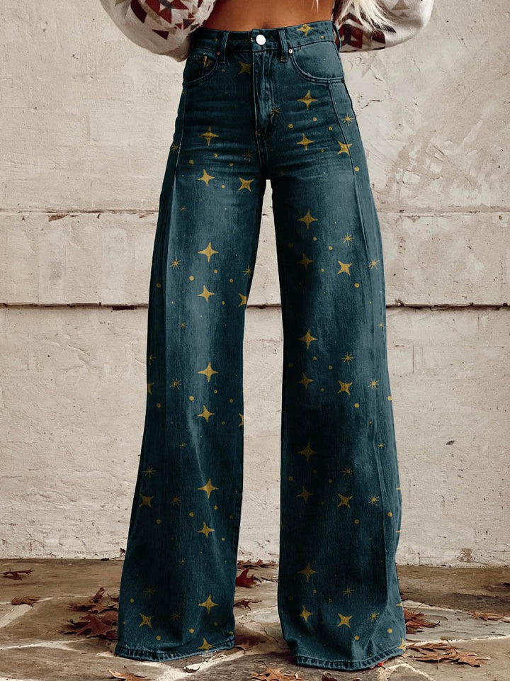 Nova Vintage Flared Pants – Cosmic Elegance, Celestial Beauty!