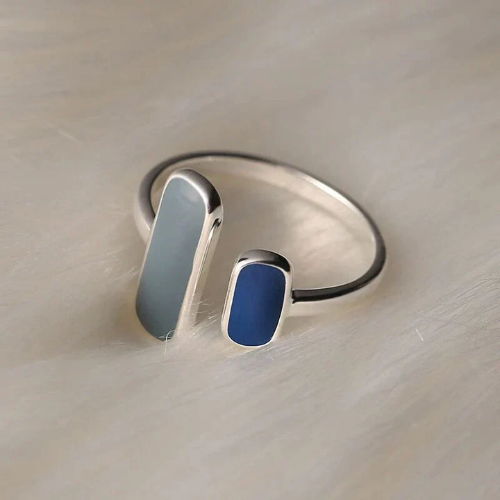 Silver Ring with Blue Stone