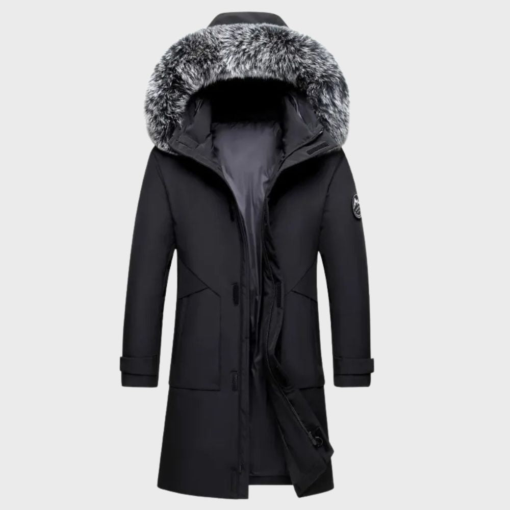 DAVID - MANTEAU D'HIVER PREMIUM POUR HOMME AVEC COL EN FOURRURE