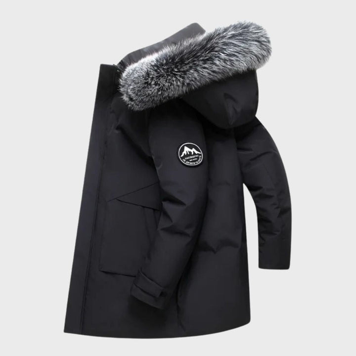 DAVID - MANTEAU D'HIVER PREMIUM POUR HOMME AVEC COL EN FOURRURE