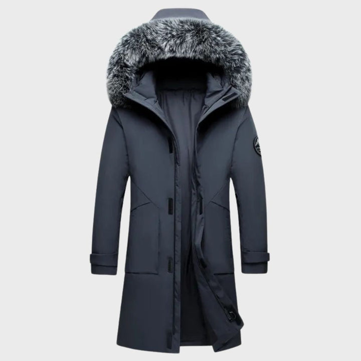 DAVID - MANTEAU D'HIVER PREMIUM POUR HOMME AVEC COL EN FOURRURE