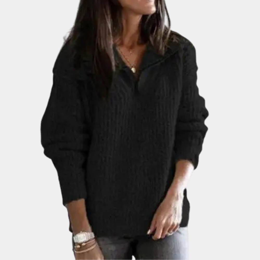 Adrianna - Women's Sweater with Half Zip