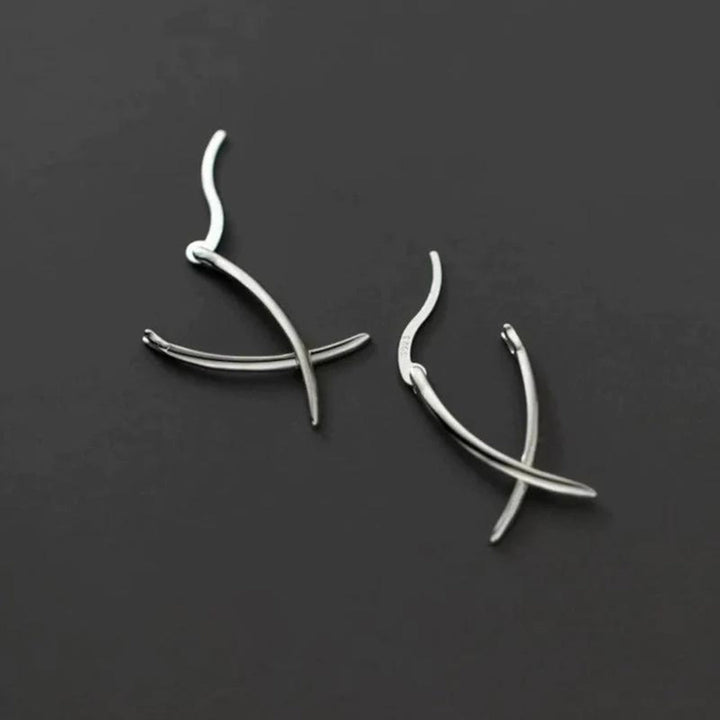 Silver Cross Earrings