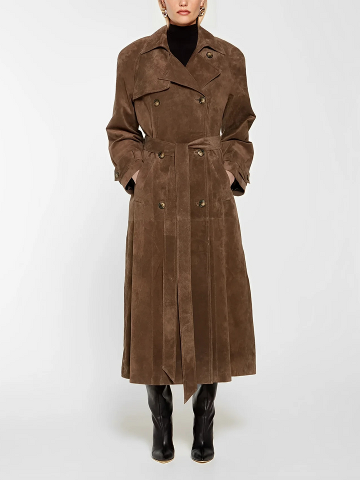 Harlow Suede Trench Coat