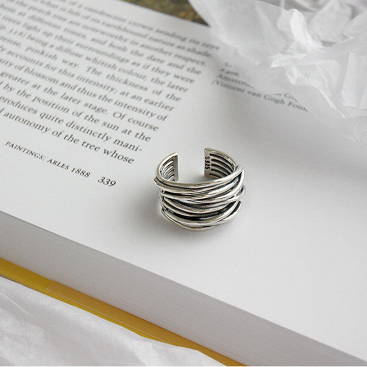 Adjustable Silver Plated Ring