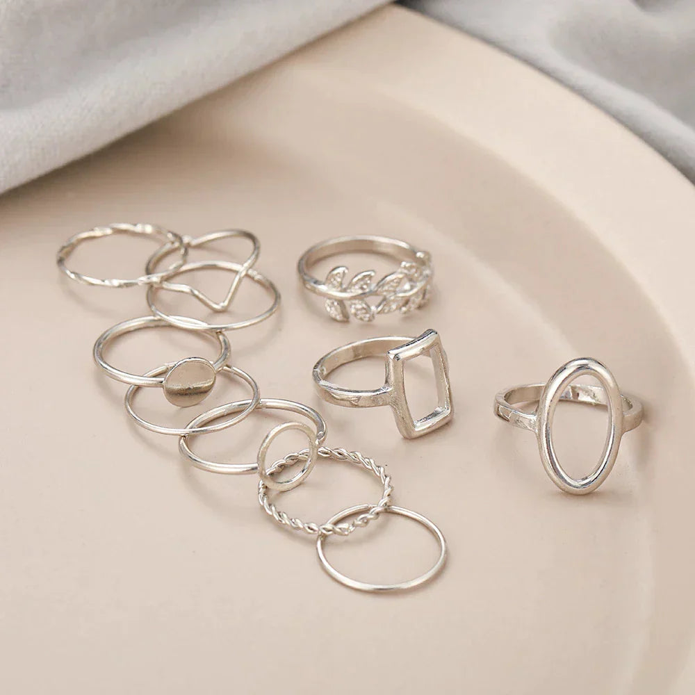 Pack of 11 Vintage Silver Rings