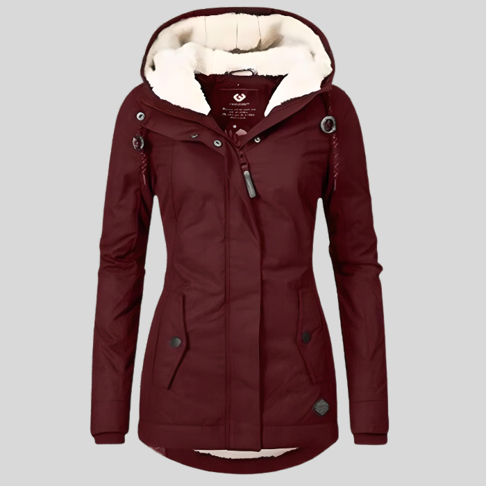 Mauve - Manteau d'hiver long et imperméable