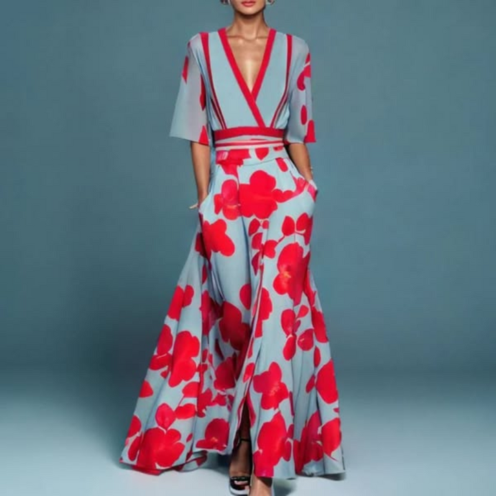 Zariyah | Elegant Floral Wrap Dress