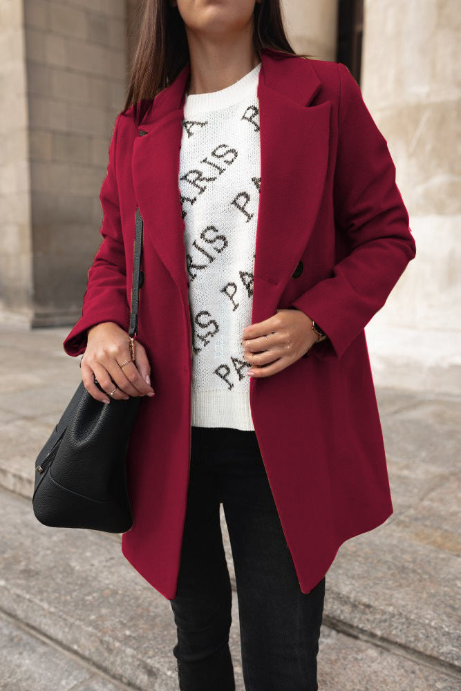 Manteau à revers élégant Teresa™