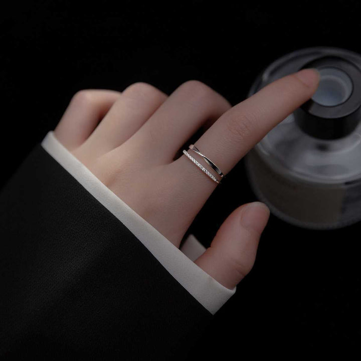 Adjustable Double Line Ring