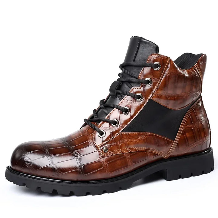 Rendell™ | Leather Croco Boots