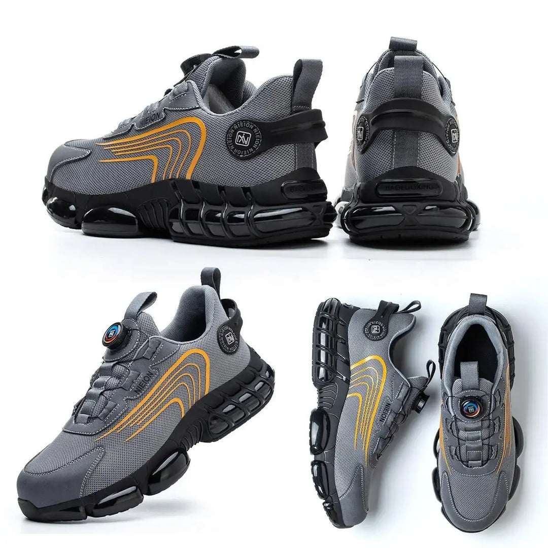 Henner Z90 - Ultralight and Durable Safety Shoes with Rotary Buckle & Steel Toe Cap