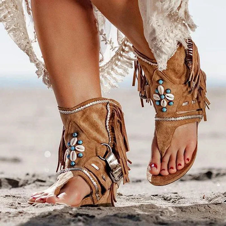 Hera© - Fringe Boho Sandals