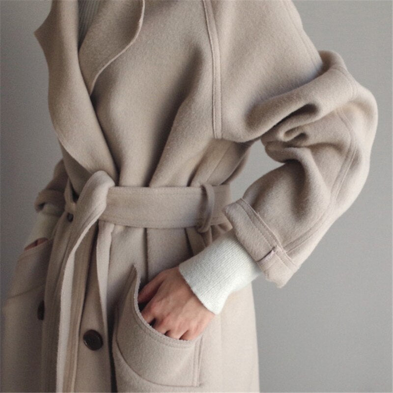 Clara - Trench-coat en laine pour femme