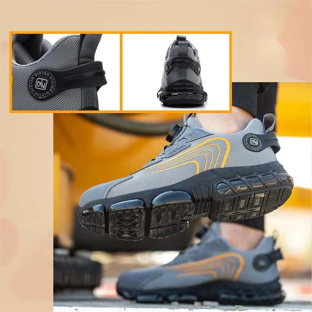 Henner Z90 - Ultralight and Durable Safety Shoes with Rotary Buckle & Steel Toe Cap