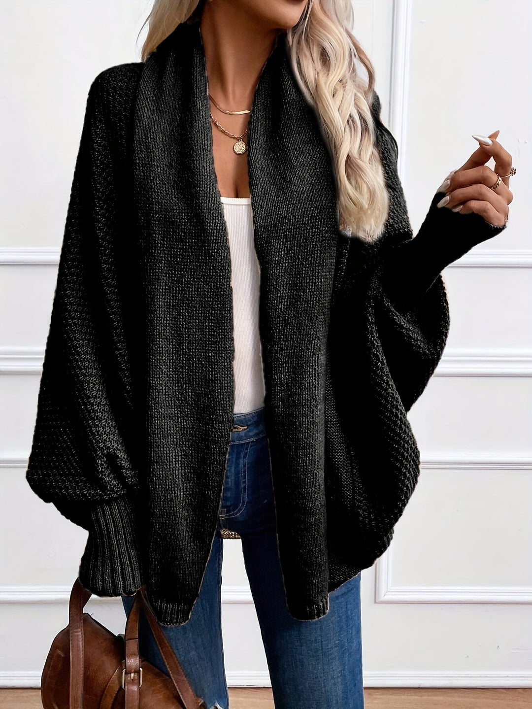 Cardigan en tricot à manches chauve-souris Emily™