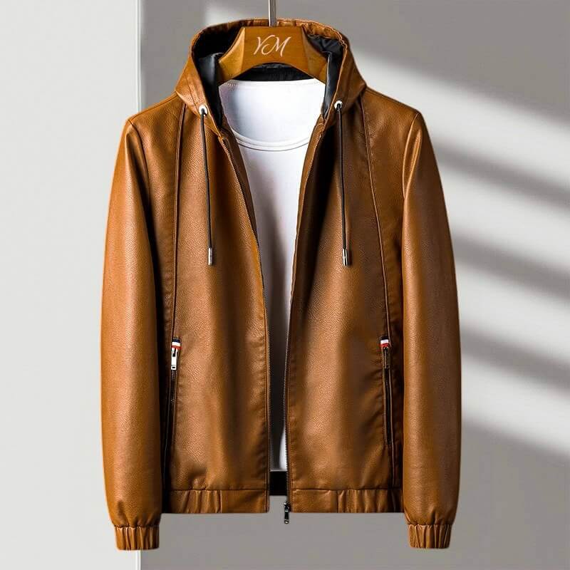 Aspen Hooded Leather Jacket