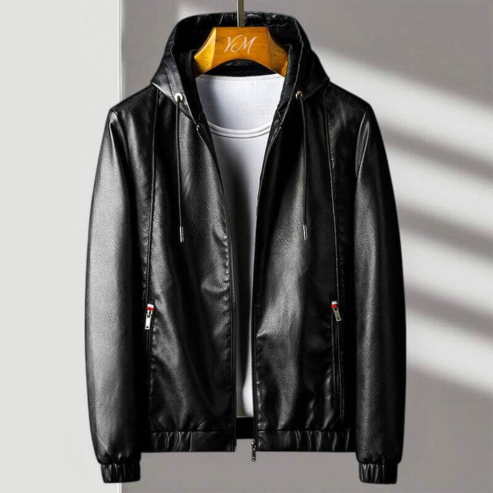 Aspen Hooded Leather Jacket