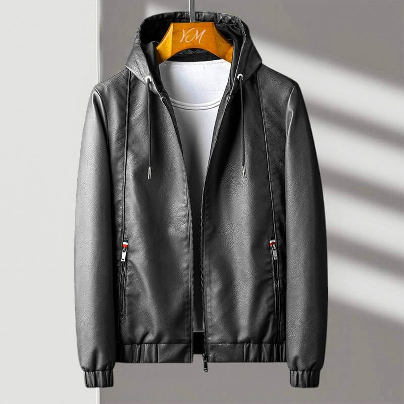 Aspen Hooded Leather Jacket