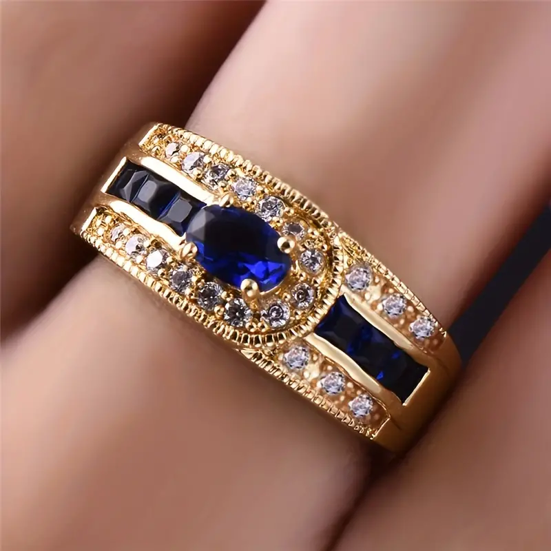 Vintage shiny blue ring