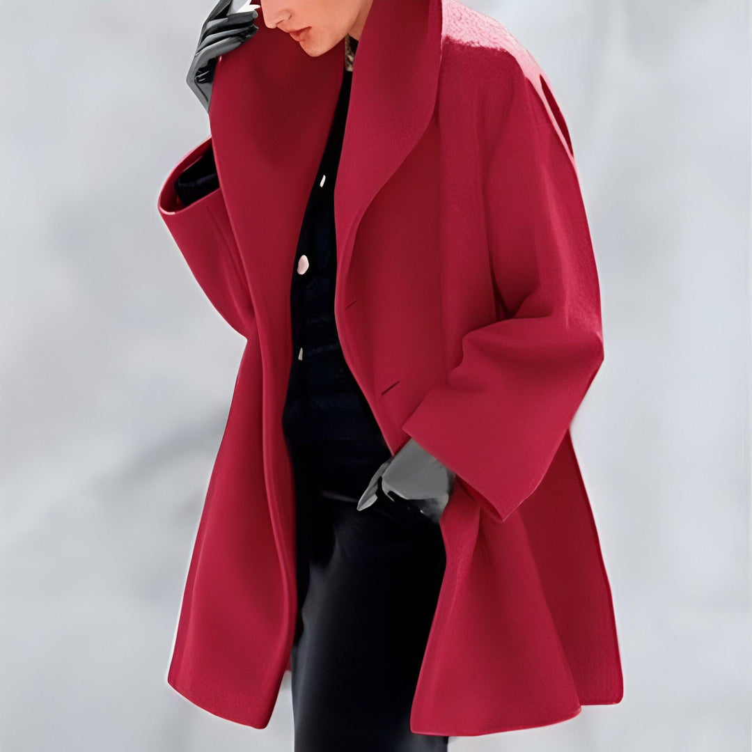 Isabel™ | Windproof Wool Coat with Shawl Collar