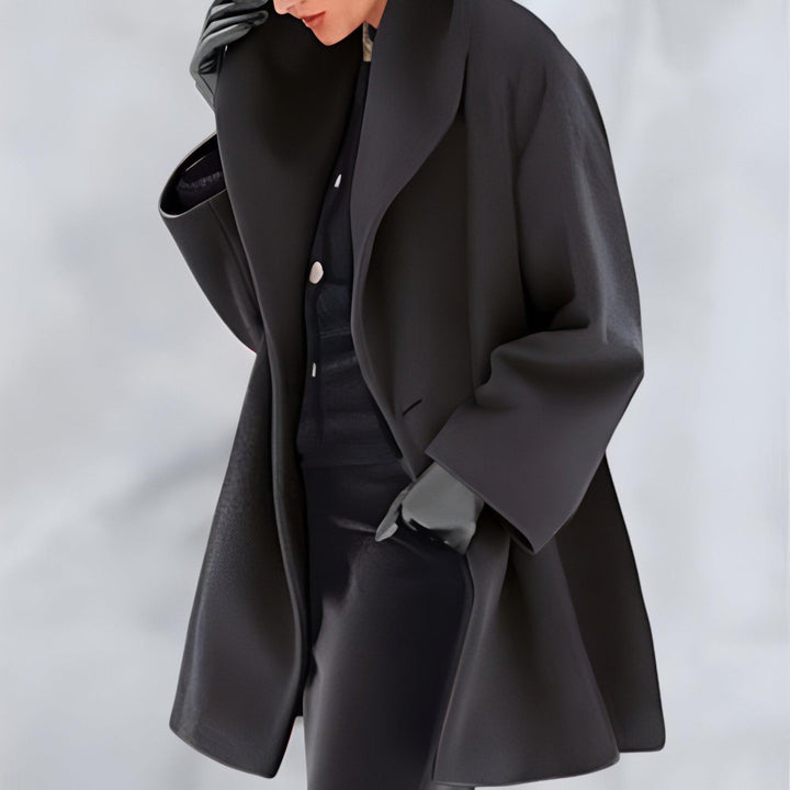 Isabel™ | Windproof Wool Coat with Shawl Collar