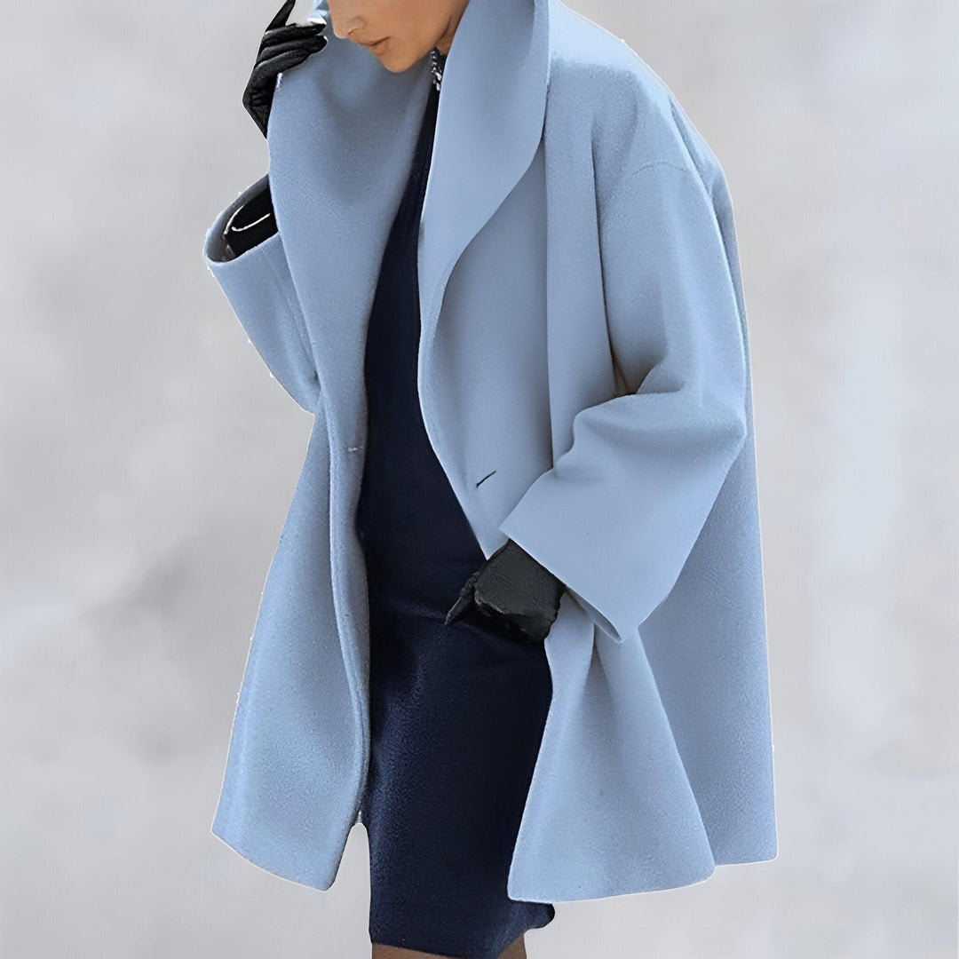 Isabel™ | Windproof Wool Coat with Shawl Collar