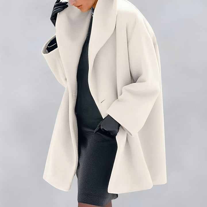 Isabel™ | Windproof Wool Coat with Shawl Collar