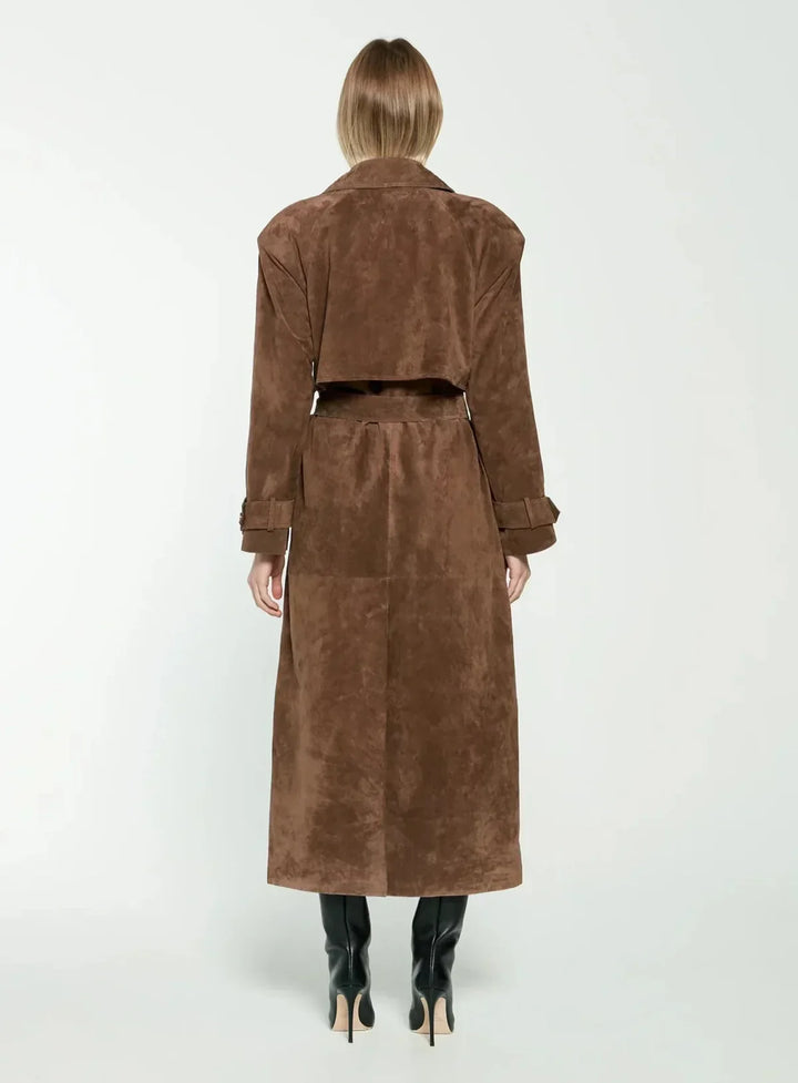 Harlow Suede Trench Coat