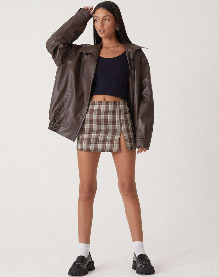 Livia - Oversized Loose Leather Jacket